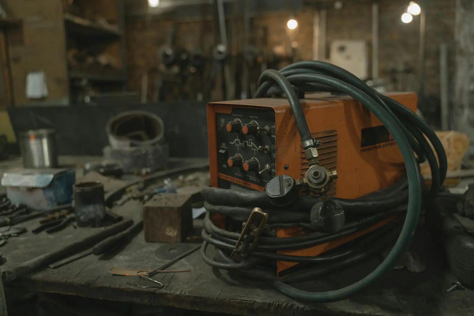 Macro shot of coffee machine repair tools